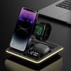 2024 5 In 1 Warm Light Wireless Charger Dock Fast Charging Station for Apple Airpods iWatch iPhone 12 13 14 15 with Alarm Clock