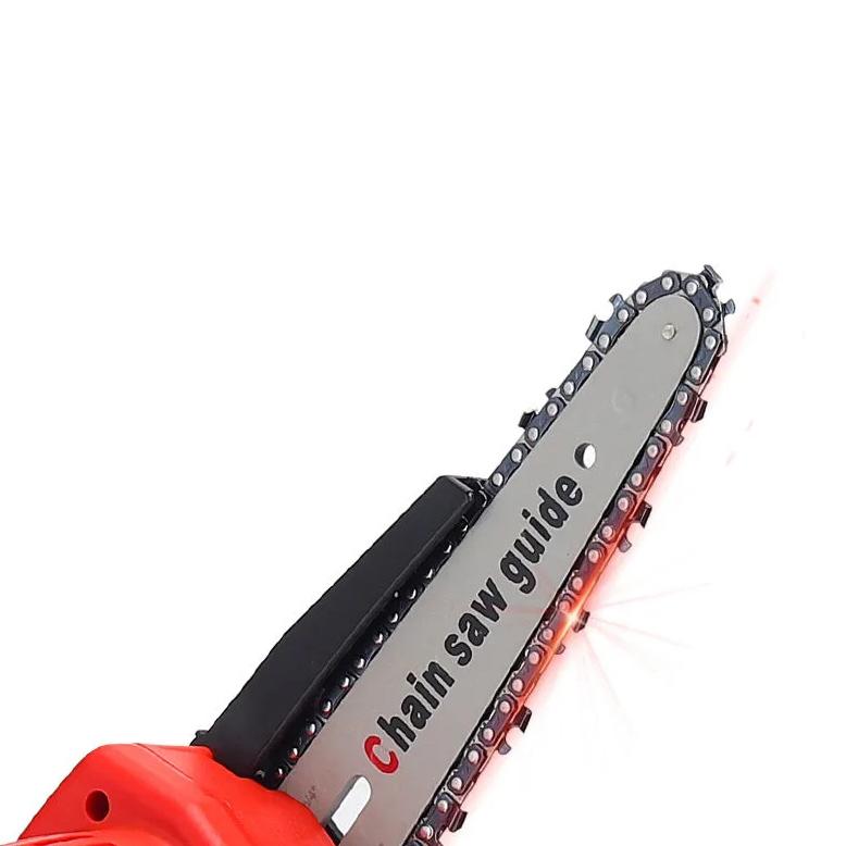 Бензопила с литиевой батареей, перезаряжаемая портативная цепная пила, уличная беспроводная маленькая лесозаготовительная машина, одноручная пила, обрезная пила