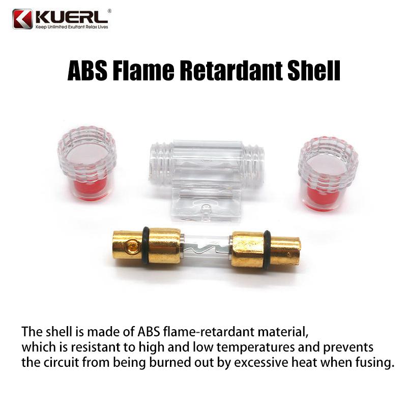 60AMP Transparent Fuse Holder Block DC 12V~24V Car Audio Refit Fuse Holder Gauge Car Audio Amplifier Circuit Breaker Inline Fuse