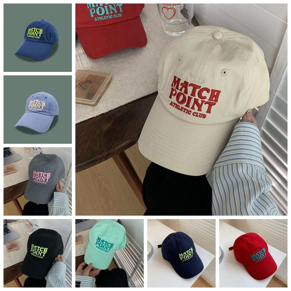 Cotton Korean Baseball Hat Japanese Peaked Cap Fashion Letter Baseball Cap Streetwear