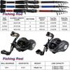 Telescopic Fishing Rod 12+1BB Baitcasting Reel Bass Freshwater Saltwater Outdoor Travel Fishing Tackle Rod Combo