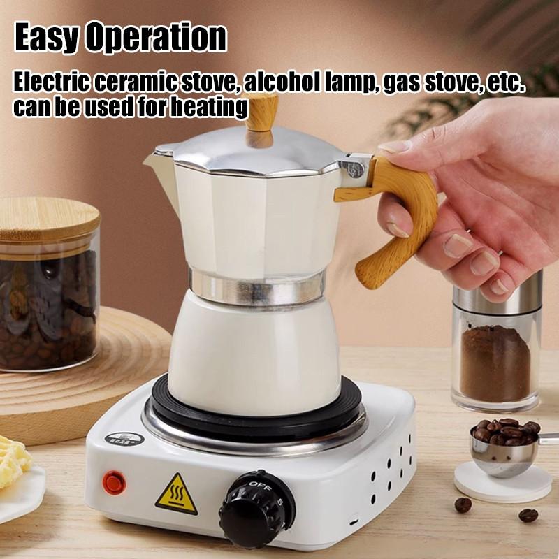 7Pcs Coffee Maker Gift Set Moka Pot Coffee Machine Kit Portable Hand Brew Espresso Coffee Equipment