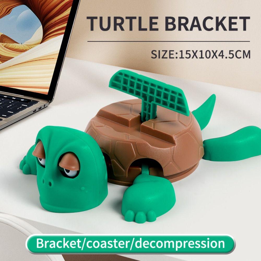 DIY Assembly Turtle Cell Phone Bracket ABS Press Panicked Turtle Coaster Frightened Turtle Funny Expression