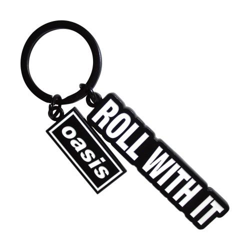 Oasis Roll With It Logo Keyring