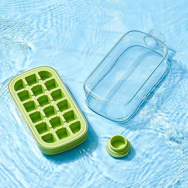 Летний поднос для кубиков льда с соломинкой 2 в 1 поднос для льда и бутылка для воды для льдогенератора без касания силиконовый кубик льда портативный чайник