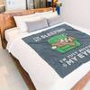 Men's 60"x50" 280gsm Flannel Blanket - Funny "I'm Not Sleeping" Sloth Design, Soft Anti-Pilling All-Season Throw, Durable Gift f