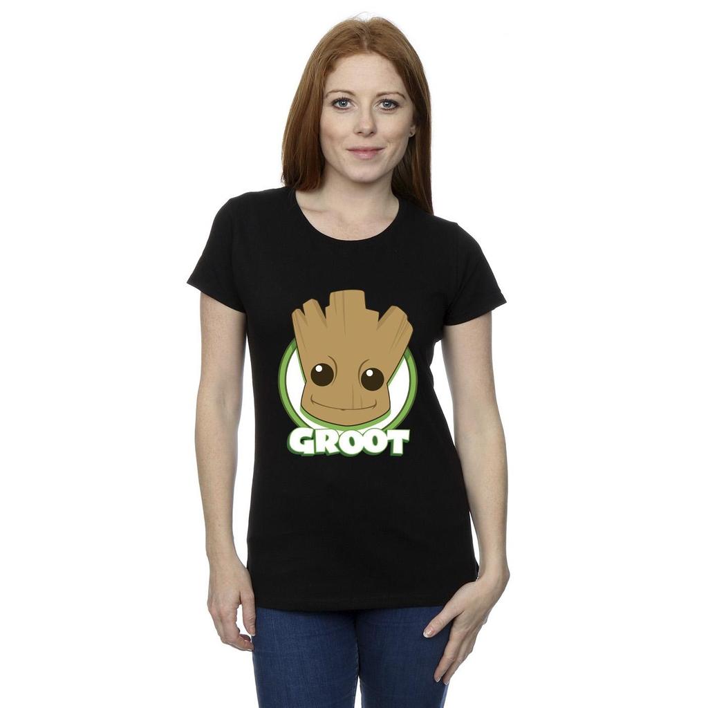 Guardians Of The Galaxy Womens/Ladies Groot Badge Cotton T-Shirt