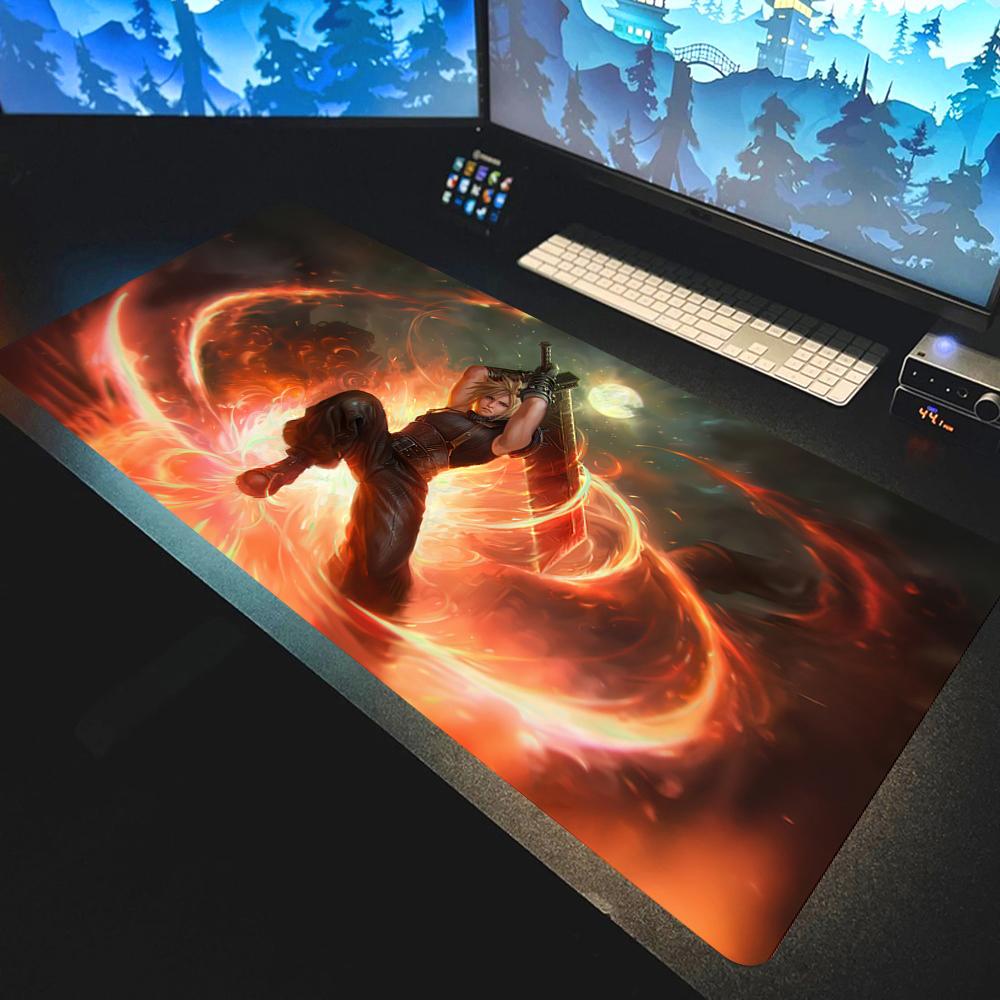 90x40cm Final Fantasy Vii Lockhart Large Mousepad Gaming Accessories Gamer Keyboard Desk Mat Pc Accessories ESports Mouse Pad