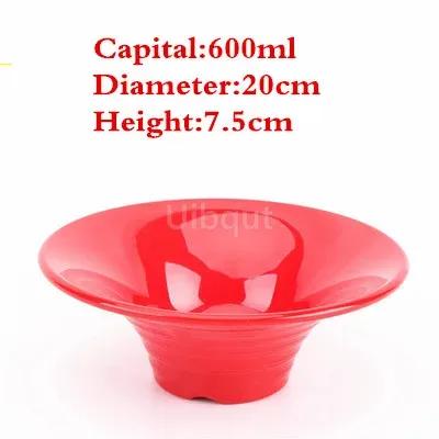 Melamine dessert bowl set porcelain like tableware colorful plastic bowl Ice cream creative salad bowl serving spoon plate
