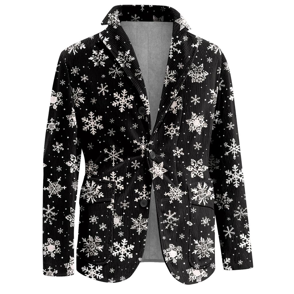 Мужской уродливый рождественский вельветовый теплый карманный пиджак-кардиган, мужской повседневный костюм