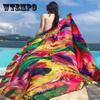 Ethnic Style Bohemia Cotton Linen Scarf Women Oversized Sunscreen Holiday Beach Silk Scarf Fringed Seaside Shawl