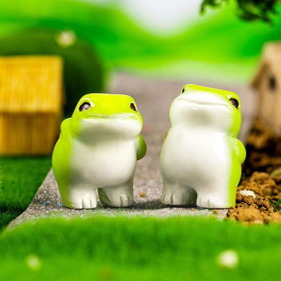 Миниатюрная фигурка лягушки из смолы Маленькое животное Украшение Мультяшная миниатюрная статуэтка лягушки для микро-сада фей Ландшафтный дизайн Поделки для террариума