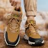 Мужская обувь большого размера, зимняя, водонепроницаемая и нескользящая, с высоким голенищем, для занятий спортом на открытом воздухе, походов, скалолазания, походов по бездорожью