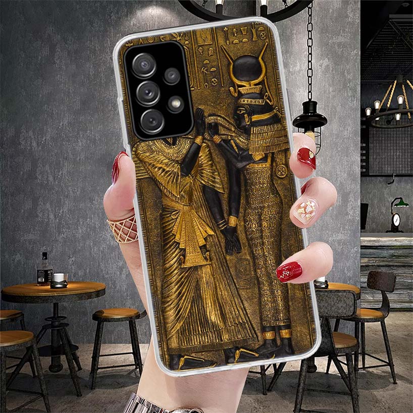 Египет Нефертити Анубис Анх Фараон Мягкий Чехол Для Телефона Для Samsung Galaxy S22 S23 S24 S25 Edge S26 Ultra S20 FE S21 Plus + Fundas C
