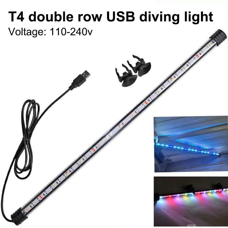 Aquarium Submersible LED Lighting USB Waterproof Mood Lamp for Fish Tank Home Decor Underwater Ambience