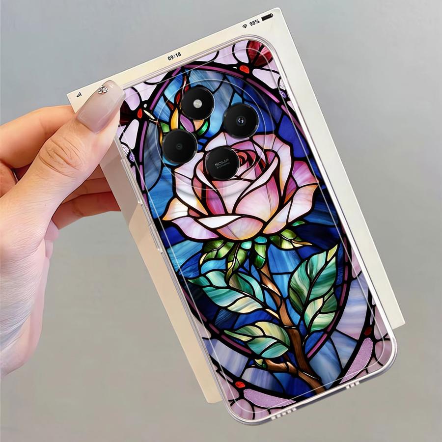 Case for Xiaomi Mi 11 Lite 11T Pro Soft Phone Cover Colorful Window Flowers
