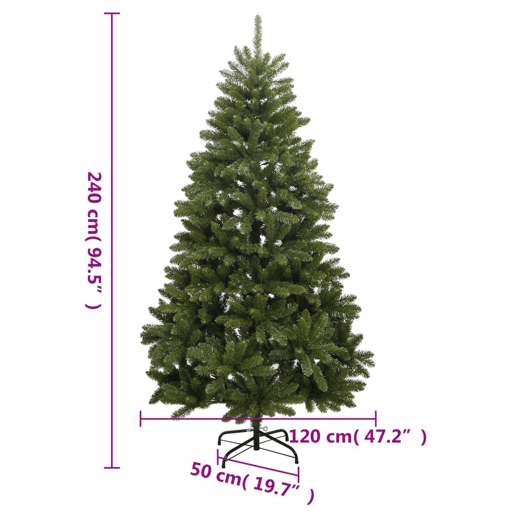 Artificial Christmas Tree Foldable with Stand Green 240 cm