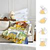 cartoon M-Madeline-e Throw Warm Soft Flannel Blanket, Multi-use for Sofa Bed Camping Travel Nap
