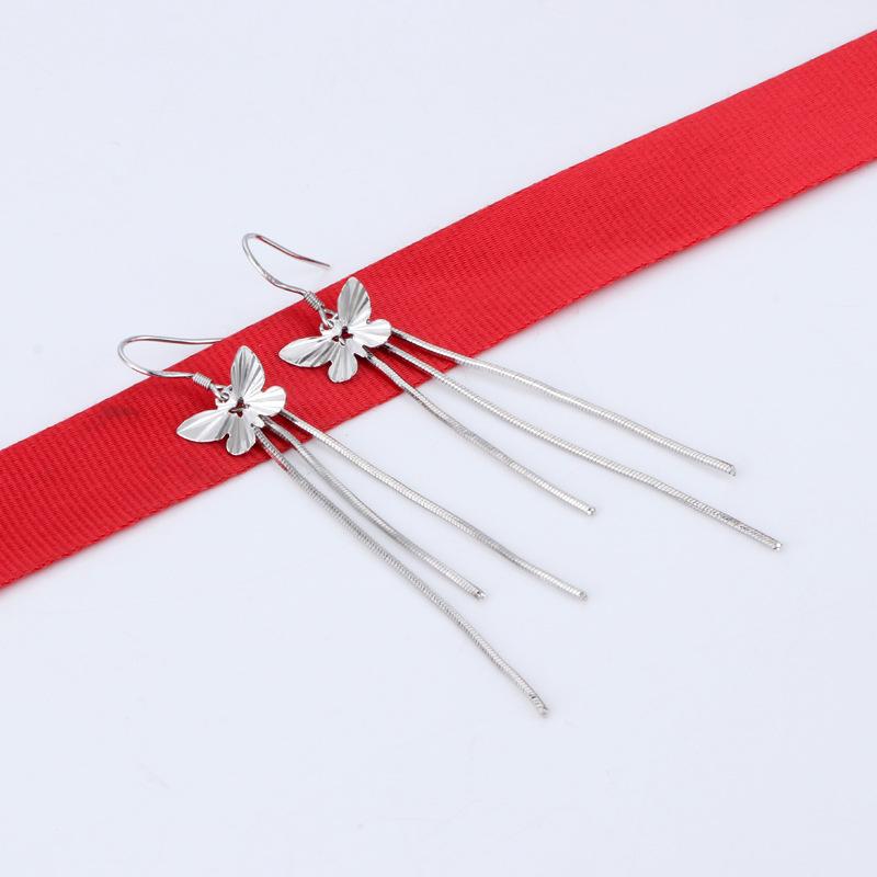 Корейская версия Модный темперамент Трендовые ретро серьги-каффы с бабочками