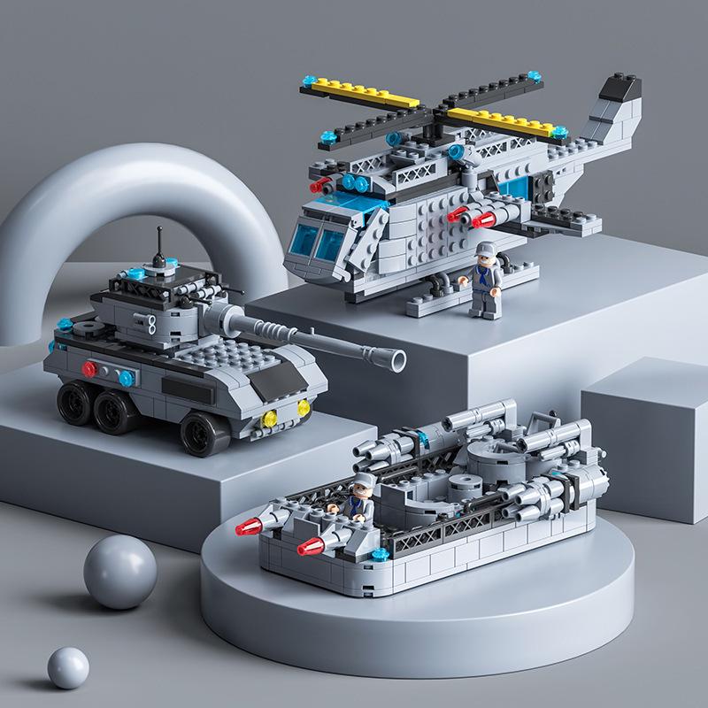 Военный авианосец-эсминц, совместимый с LEGO, строительные блоки: Образовательная головоломка высокой сложности для детей