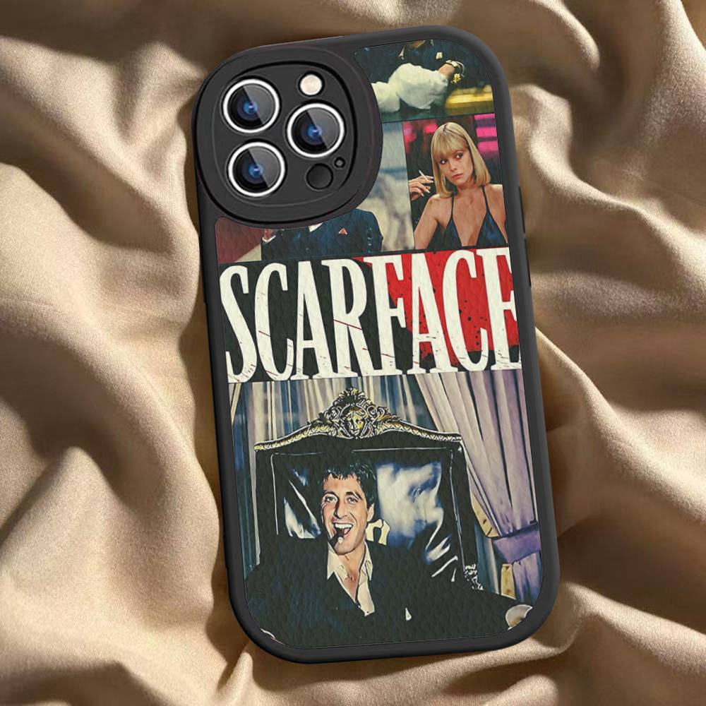 Винтажный Классический Чехол для Телефона из ПУ Кожи S-scarface Для IPhone 16 15 14 13 12 11 Pro Max Plus Задняя Крышка Fundas
