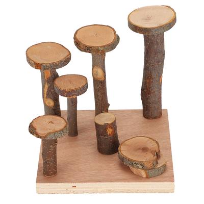 Игрушка-лестница для хомяка из яблоневого дерева, ступеньки для игры и стачивания зубов, товары для грызунов