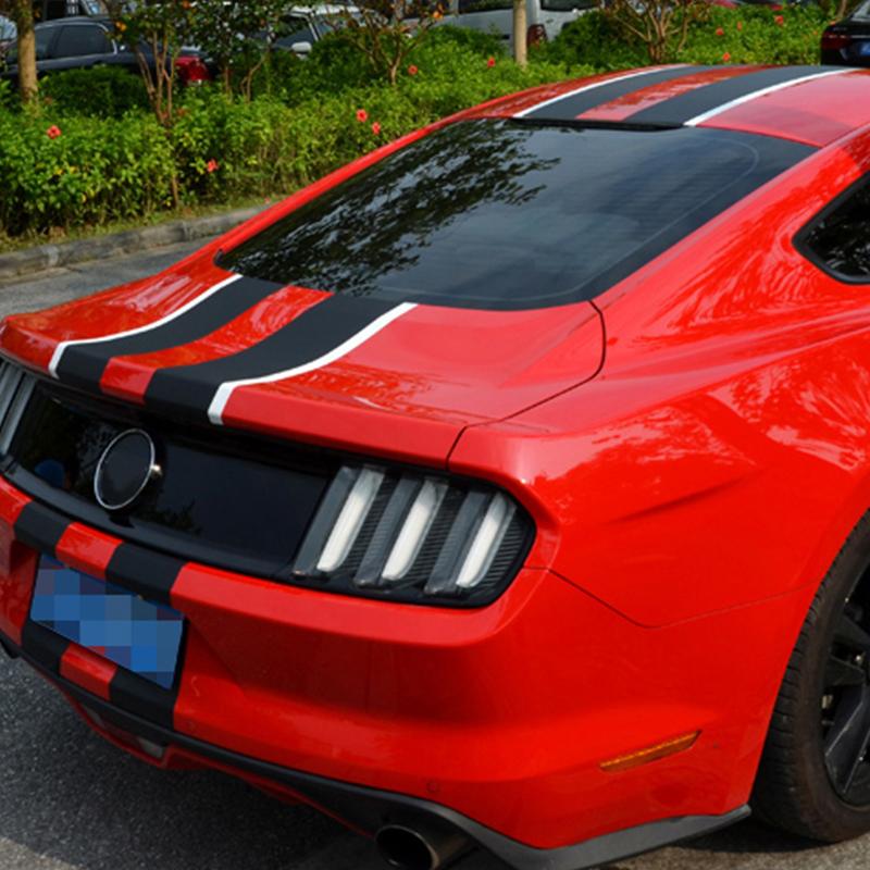 Для Ford Mustang 15-20 узор из углеродного волокна, полный кузов, гирлянда, декоративная наклейка, капот двигателя