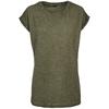 Build Your Brand Womens/Ladies Spray Dye Extended Shoulder T-Shirt