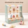 Simulated Ice Cream Shop Toy For Children With Wooden Food Accessories And Role Play Scenario