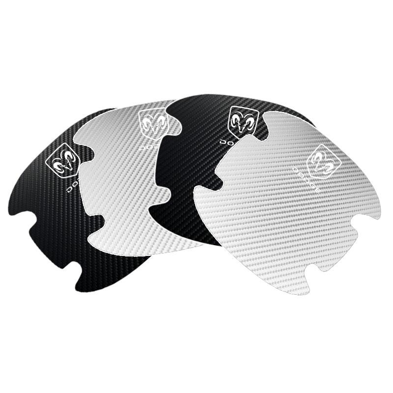 4 шт./компл. Наклейка на ручку двери автомобиля против царапин, углеродное волокно для Dodge Journey Caliber Challenger Charger Ram 1500 Stratus Dart Dakota Durango