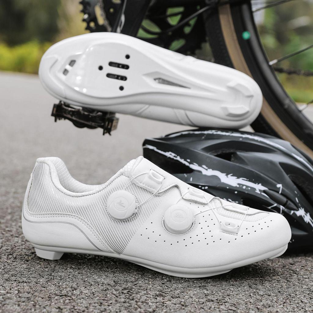 Cross-Border Plus-Size Lockless Cycling Shoes for Men & Women - Road & Mountain Bike Hard Sole