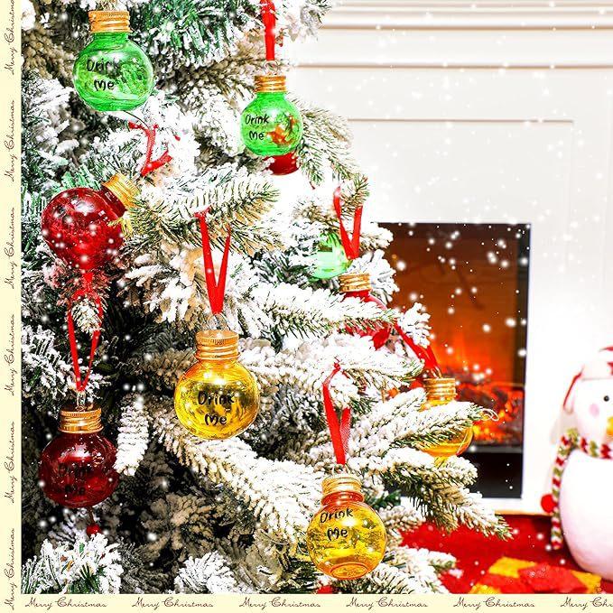 Рождественский шар Молоко Чай Сок Холодный напиток Вода Бутылка для напитков Алкоголь Заполненный Рождественский елочный орнамент Украшение для дома и улицы