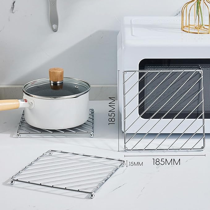 1 шт., устойчивая изолированная подставка под горячее из нержавеющей стали, подставка под горячее, коврик для посуды, подставка под приборы, декор для обеденного стола, держатель для противней, фритюрница