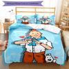 3pcs The Adventures of Tintin Bedding Set Duvet Cover Closure Includes 1 Duvet Cover & 2 Pillowcases, Soft and Comfortable for All Seasons.