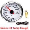 52mm Oil Pressure Gauge Boost Tachometer Voltmeter Air-Fuel Ratio Water Temp Oil Temp EGT Gauge Change 7 Colors Fit for 12V Car