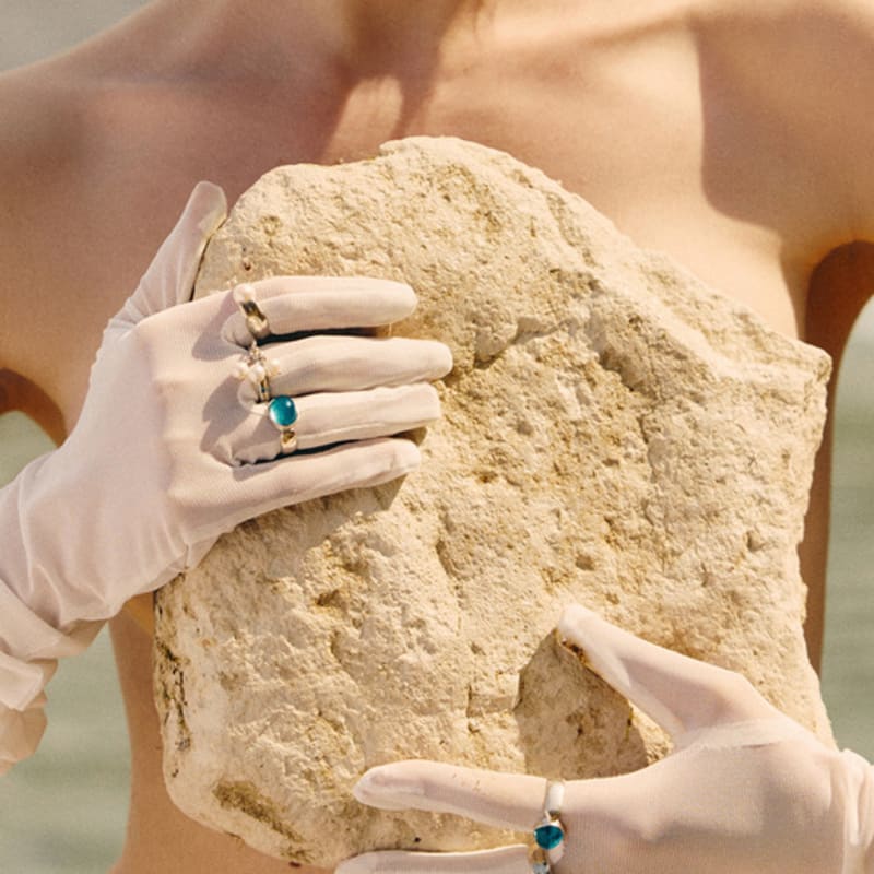 lowool Dew silver ring