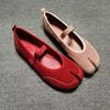 Модная обувь IPPEUM Tabi Женские туфли Мэри Джейн Красные 2025 Новая мода Балетки Кроссовки Таби