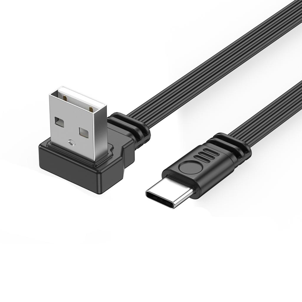 Высокоскоростной кабель передачи данных USB-USB C, 2 А, быстрая зарядка, 480 Мбит/с, синхронизация, угловые/прямые разъемы, гибкий зарядный шнур