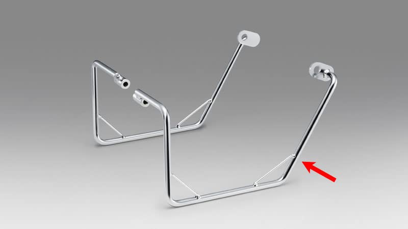 Kijima Bike Parts Side Bag Support Steel Super Cub Right Side Chrome Plated Cub/Cross ('18-) 210-4931