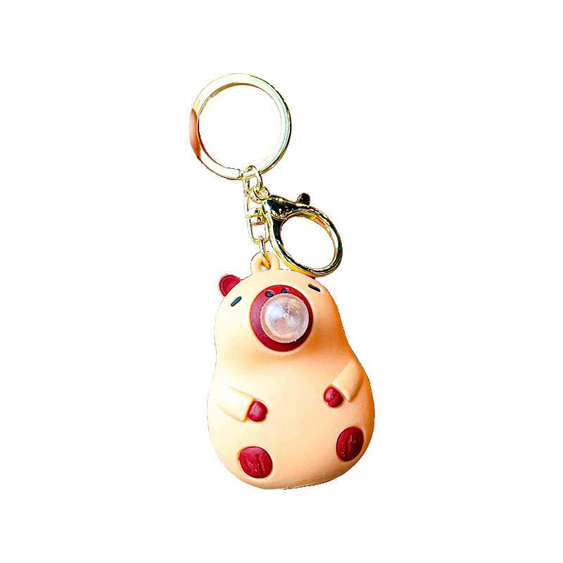 Cute Capybara Dudu Bubble Keychain Durable Silicone Gift For Women And Kids In Various Colors