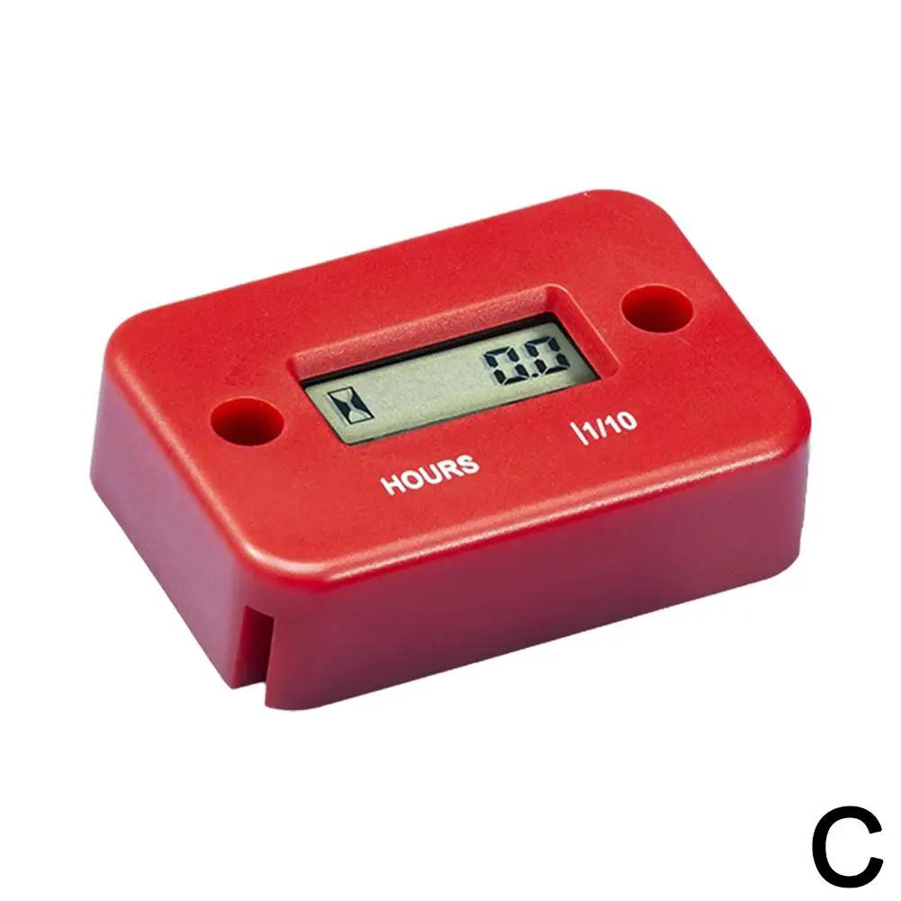 Мотоциклетные приборы Тахометр двигателя R Счетчик моточасов Водонепроницаемый ЖК-дисплей Цифровой датчик для автомобиля лодки R C5w8