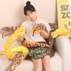 Creative Simulation Python Hand Puppet Plush Toy Doll Golden Python Doll Boy Trick Funny Rag Doll