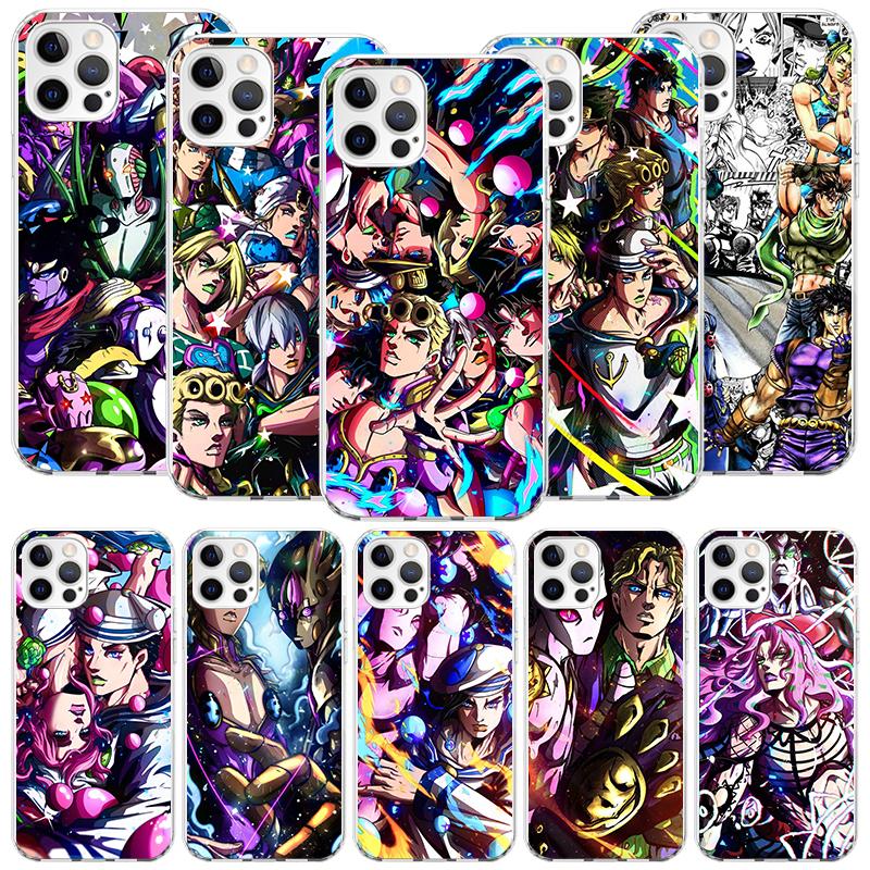 Чехол для телефона JoJo's Bizarre Adventure Горячий аниме-чехол для iPhone 17 Air 16 15 Plus 11 14 Pro Max 13 Mini 12 7 8 + SE Узор Арт Кастоми