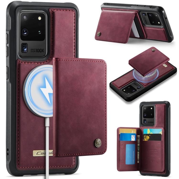 CaseMe Me80 Magnetic RFID Wallet Phone Case For Samsung Galaxy S24 FE 5G, Detachable Multi Card Slot Kickstand Anti-Theft Cover