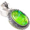 Green Triplet Opal Handmade 925 Sterling Silver Jewelry Pendant 2.21" K7U77