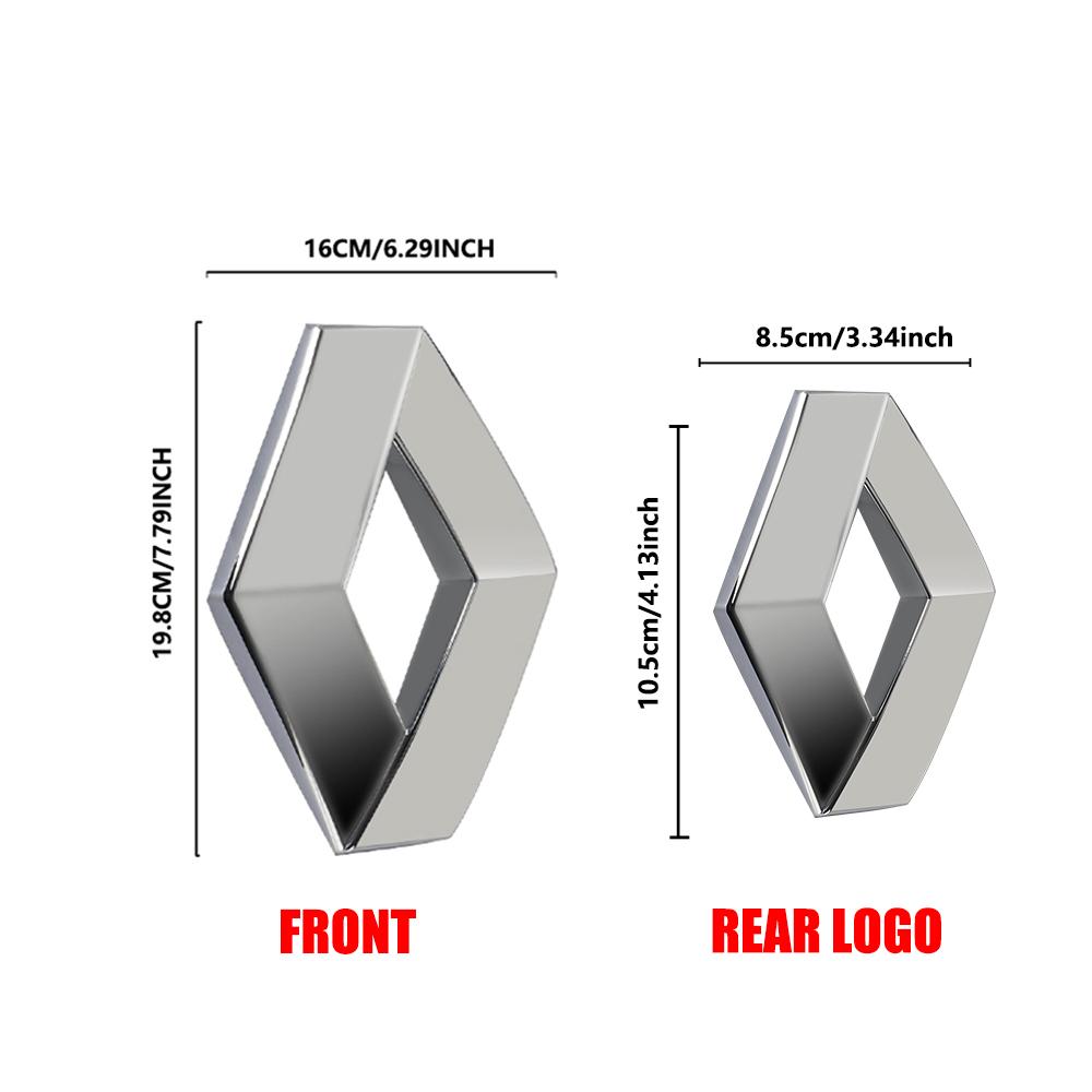 For Renault 2026 New Hub Caps Car Hood Front Grill Emblem Tail Trunk Logo Cover Decoration For Renault Loguna Duster Zoe Scenic