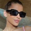 Vintage Square Rectangle Sunglasses Fashion Square Black Shades Eyewear Trendy Retro Women Brand Design Uv400 Sun Glasses