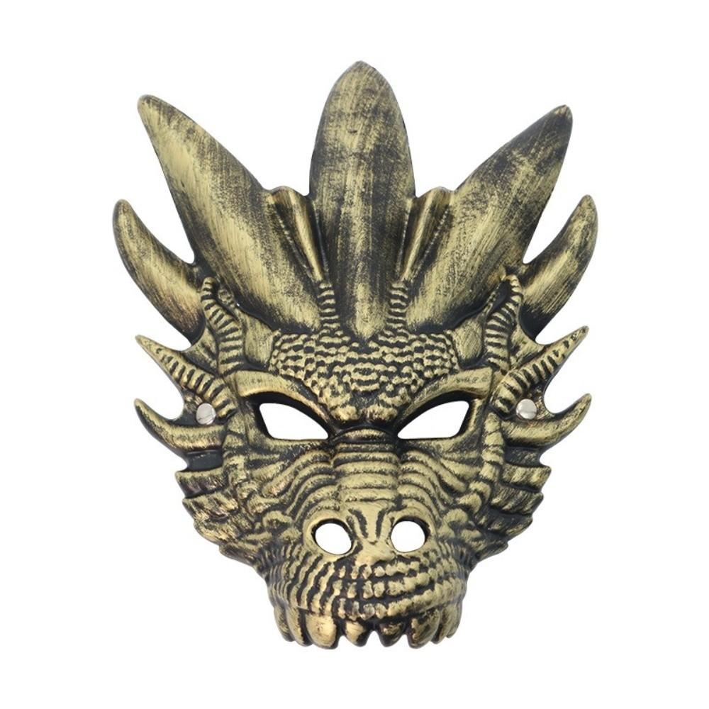 Plastic Dragon Head Mask Full Face Masquerade Mask Punk Halloween Mask  Makeup