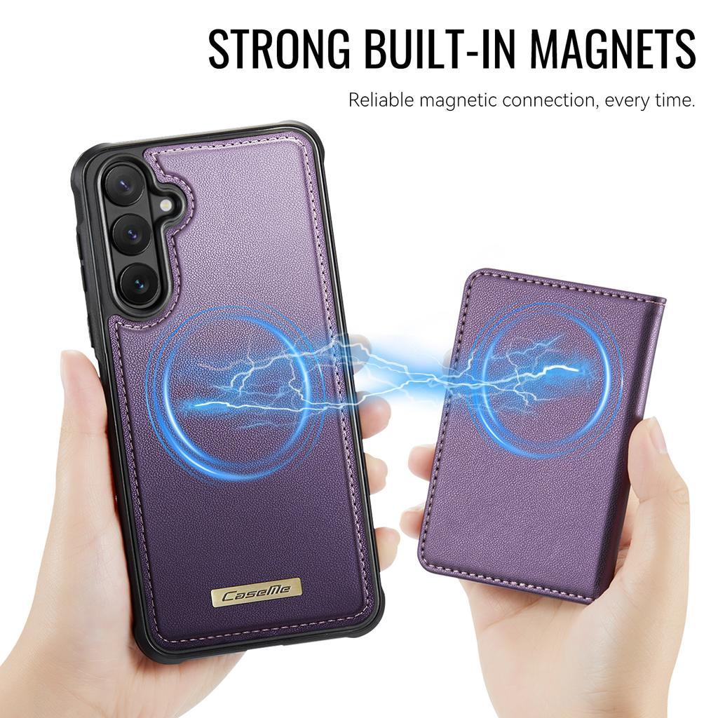 2 в 1 Съемный Роскошный Бизнес Магнитный Кожаный Чехол Для Samsung S26 Ultra S25 S24 Plus S23 S22 A17 A07 A57 Ударопрочный Чехол