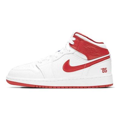 Детские кроссовки Air 1 Mid GS 85 Белые разноцветные Чили-красные DH0200-100